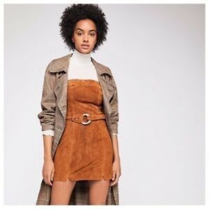 Free People Bet on It Suede Mini Dress